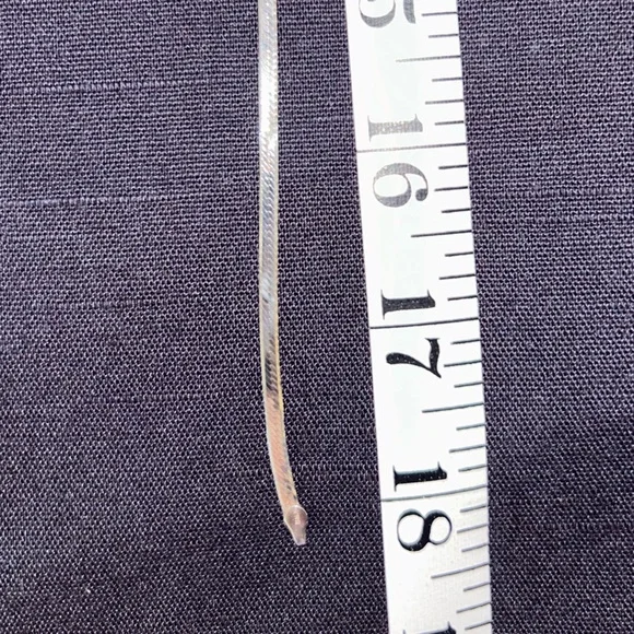 18” Sterling Silver Herringbone Chain Necklace - 525 from Italy - Picture 10 of 10